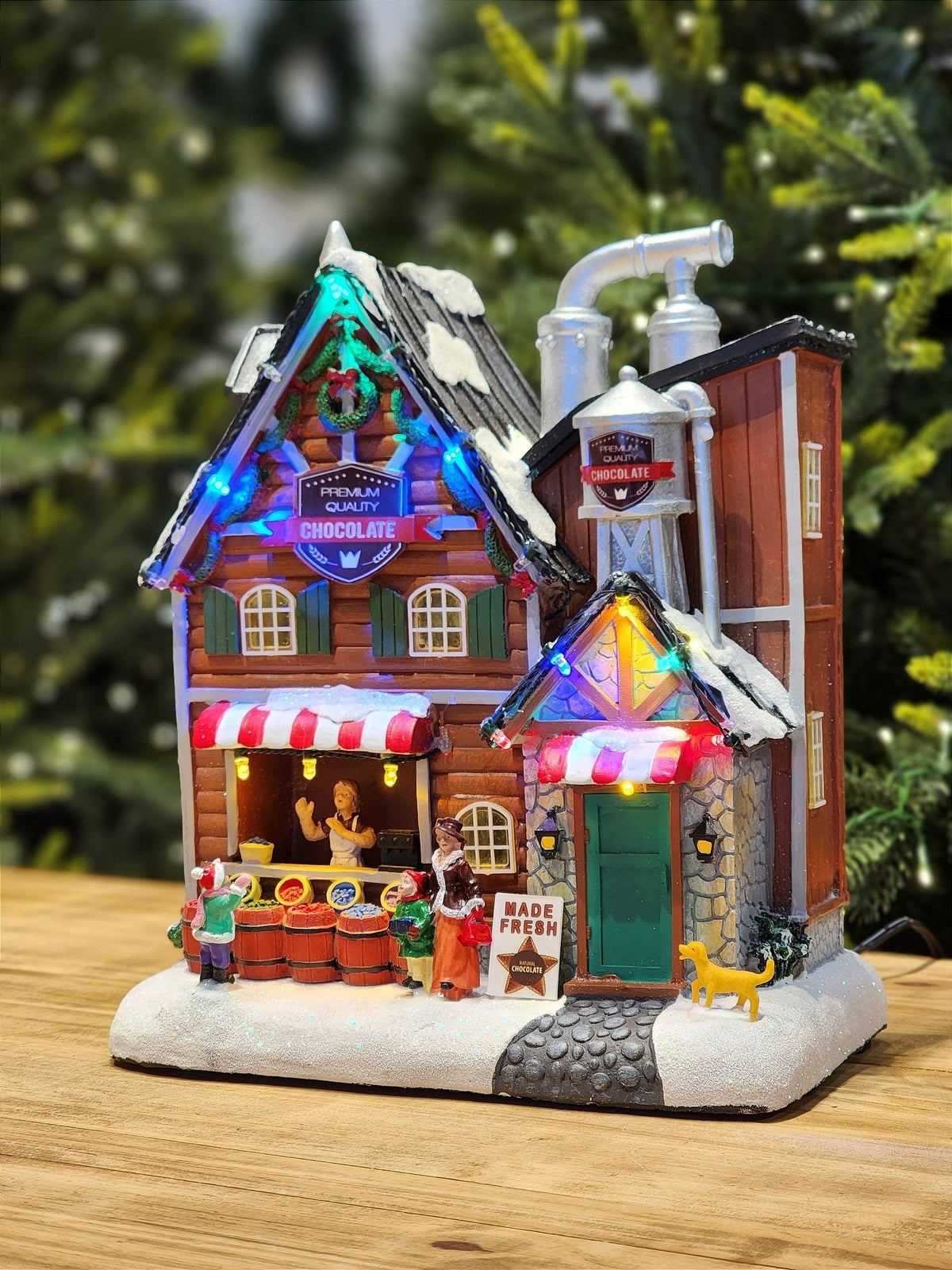 CENÁRIO VILA NATALINA FABRÍCA DE CHOCOLATE 30CM