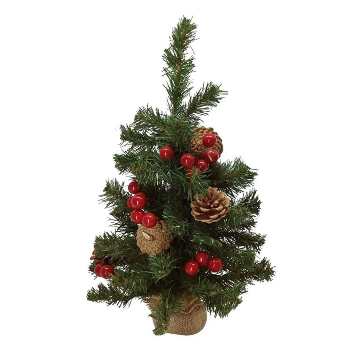 MINI ARVORE NATALINA DECORADA 45CM - 50 GALHOS -