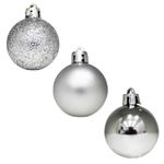 ENFEITE DE ARVORE DE NATAL BOLA NICE 10CM COM 6 PECAS - NIAZITEX