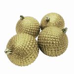 ENFEITE DE ARVORE DE NATAL BOLA NATALINA LILLE 8CM COM 4 PECAS - N