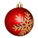 ENFEITE DE ARVORE DE NATAL BOLA PARIS 6CM COM 9 PEÇAS - NIAZITEX