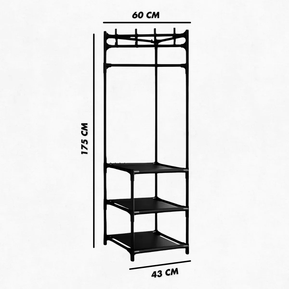 Cabideiro de Canto Multifulcional Arara e Sapateira