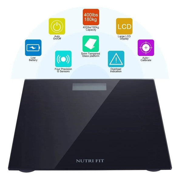 Balança Digital de Vidro Temperado com LCD