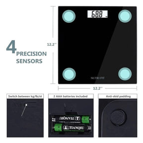 Balança Digital de Vidro Temperado com LCD