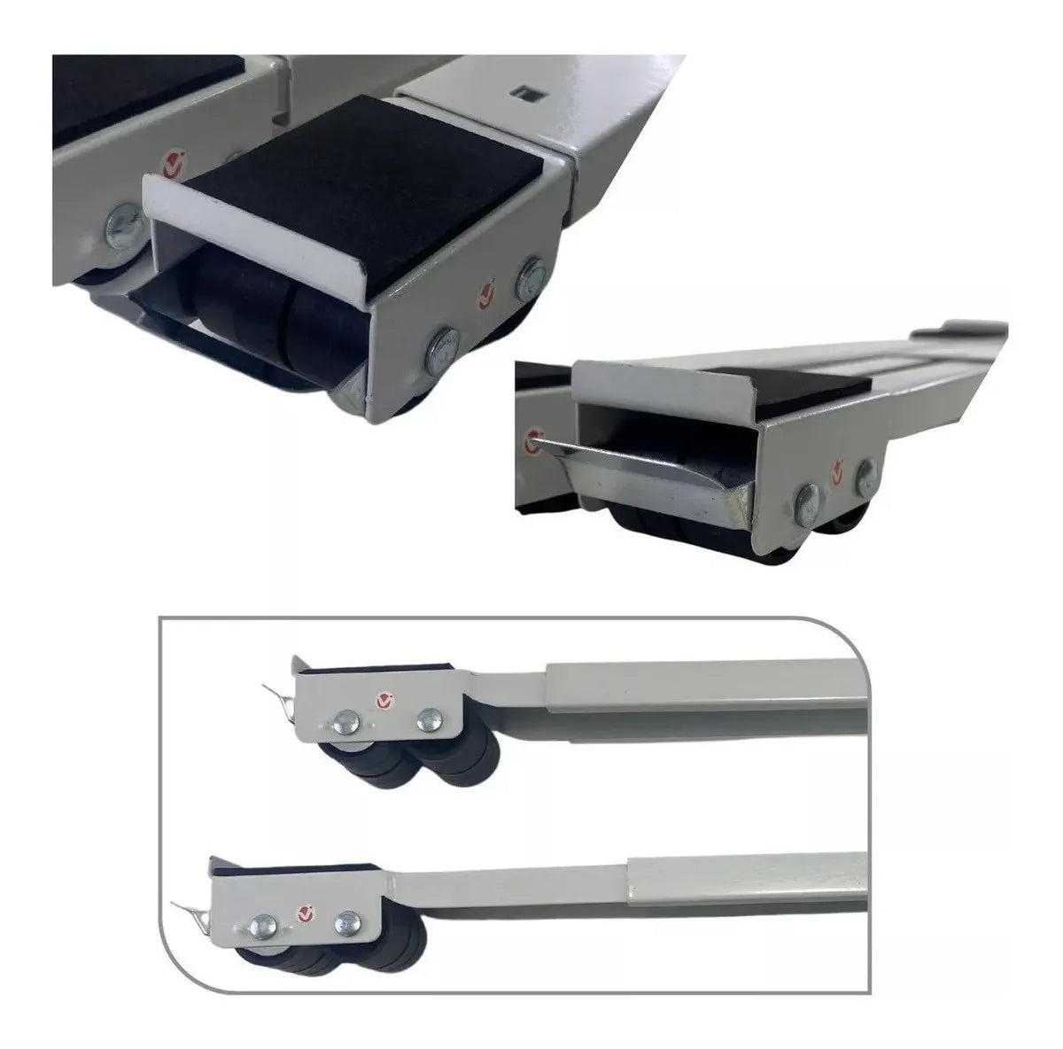 Base Suporte com Rodinhas para Geladeira e Máquina de Lavar – Branco/Preto