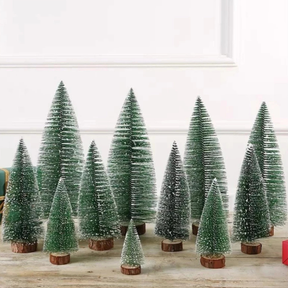 Mini Pinheiros de Natal com luz LED