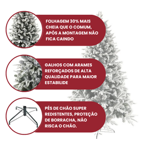 Árvore de Natal Nevada Sem Led