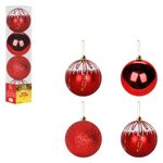 Bola Com 4 Pecas Tb Jingle 8cm Vermelha