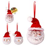 Enfeite Bola Noel Rosto Com Touca 8cm Sortido