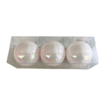 Kit Com 3 Bolas Mista Branco 8cm