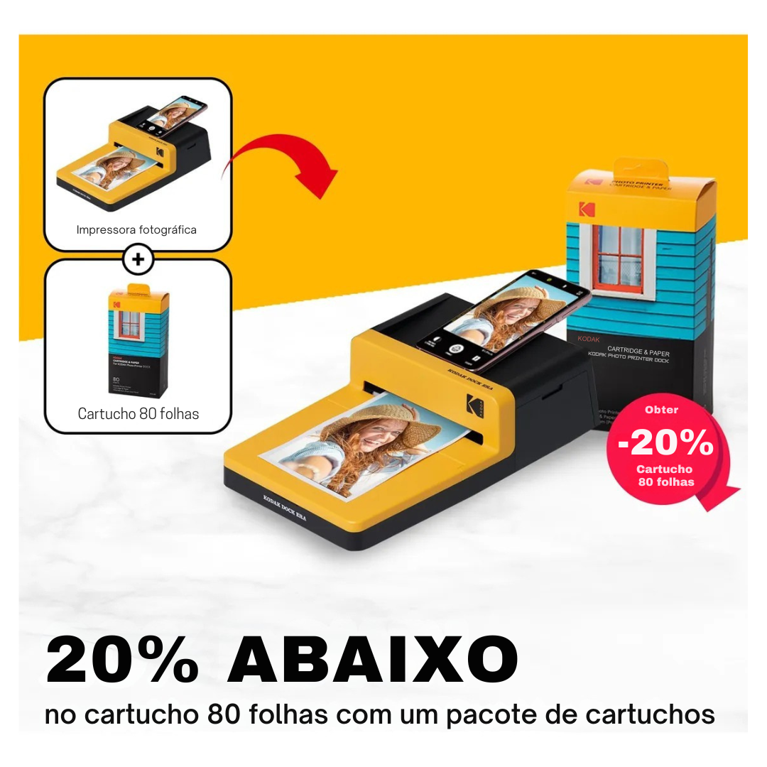 Impressora Fotográfica Kodak Era Plus 4pass Portátil - Android e iPhone