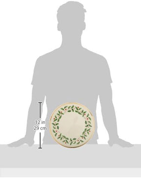 Jogo de Jantar Natalino com Pratos e Canecas – 12 Peças