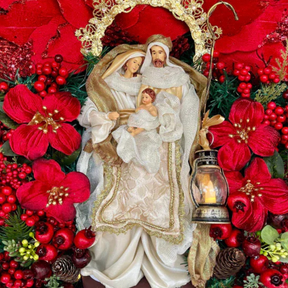 Guirlanda da Sagrada Família com LED – 65cm Vermelho