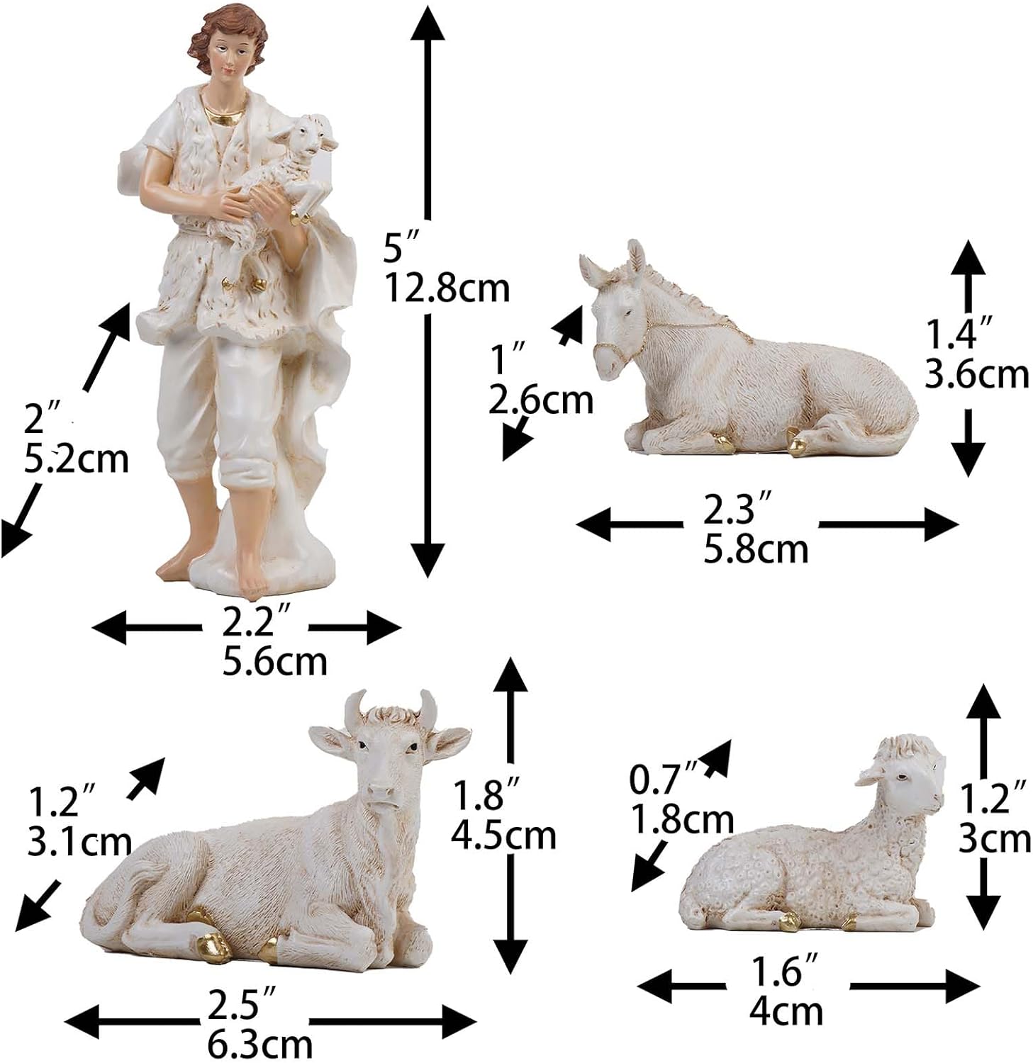 Presépio Católico Sagrada Família – 11 Peças (13 - 30 cm)