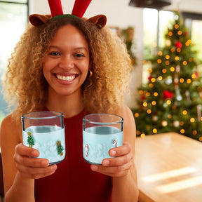 Copos de Vidro Natalinos – Kit com 4 Peças