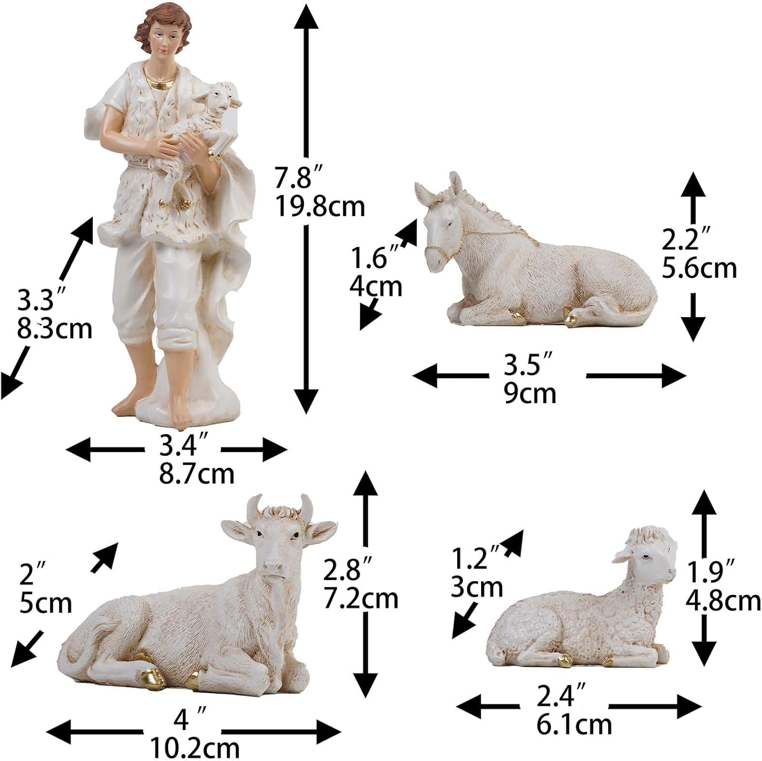 Presépio Católico Sagrada Família – 11 Peças (13 - 30 cm)