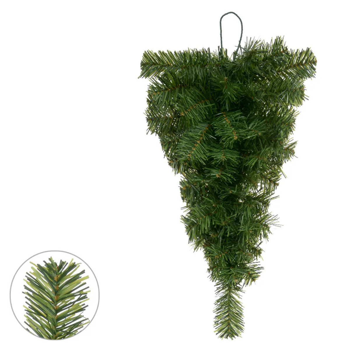 Pendente Arvore Invertida Natal Com 70 Tips Verde 60cm