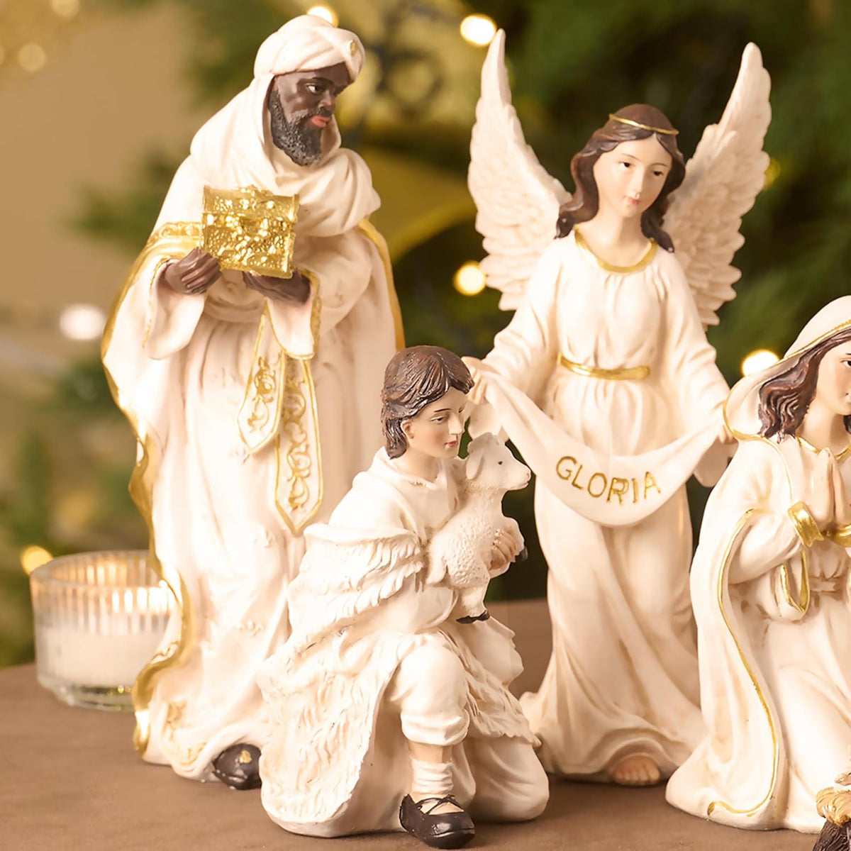 Presépio Luxo Sagrada Família – 8 Peças (20 cm)