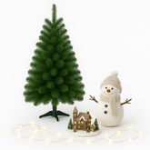 🎁 Compre 1 Árvore de Natal Tradicional 1,80m e Ganhe Boneco de Neve + Vila Iluminada + Luzes LED | Kit Natal 2025 Magia de Inverno