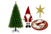 Compre 1 Árvore de Natal Tradicional 1,80m e Ganhe Noel Colecionável + Jogo de Mesa Natalina + Estrela Decorativa | Kit Natal Premium 2025