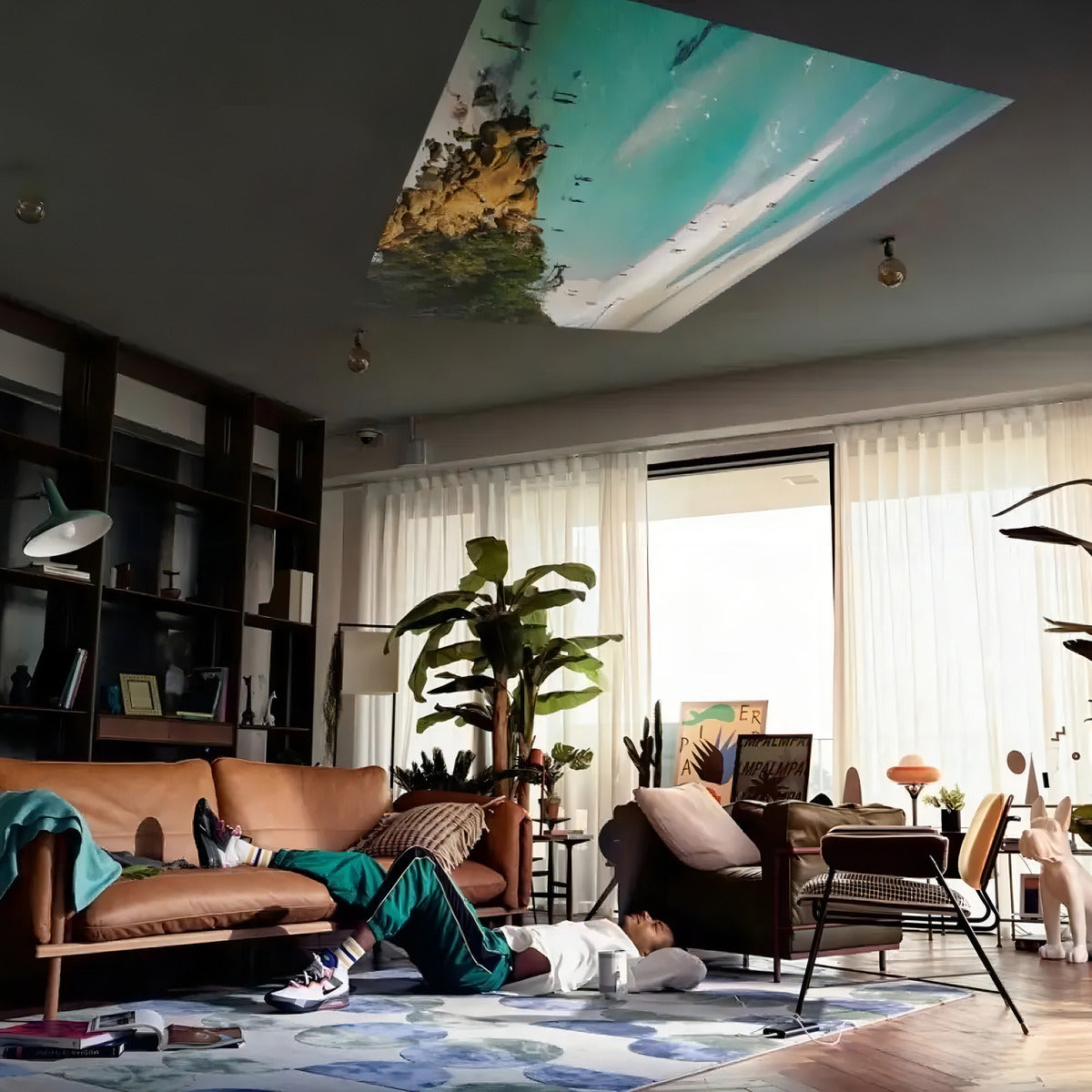 Mini Projetor Portátil 4k Android Full Hd Smart Wifi Cinema Cor Branco