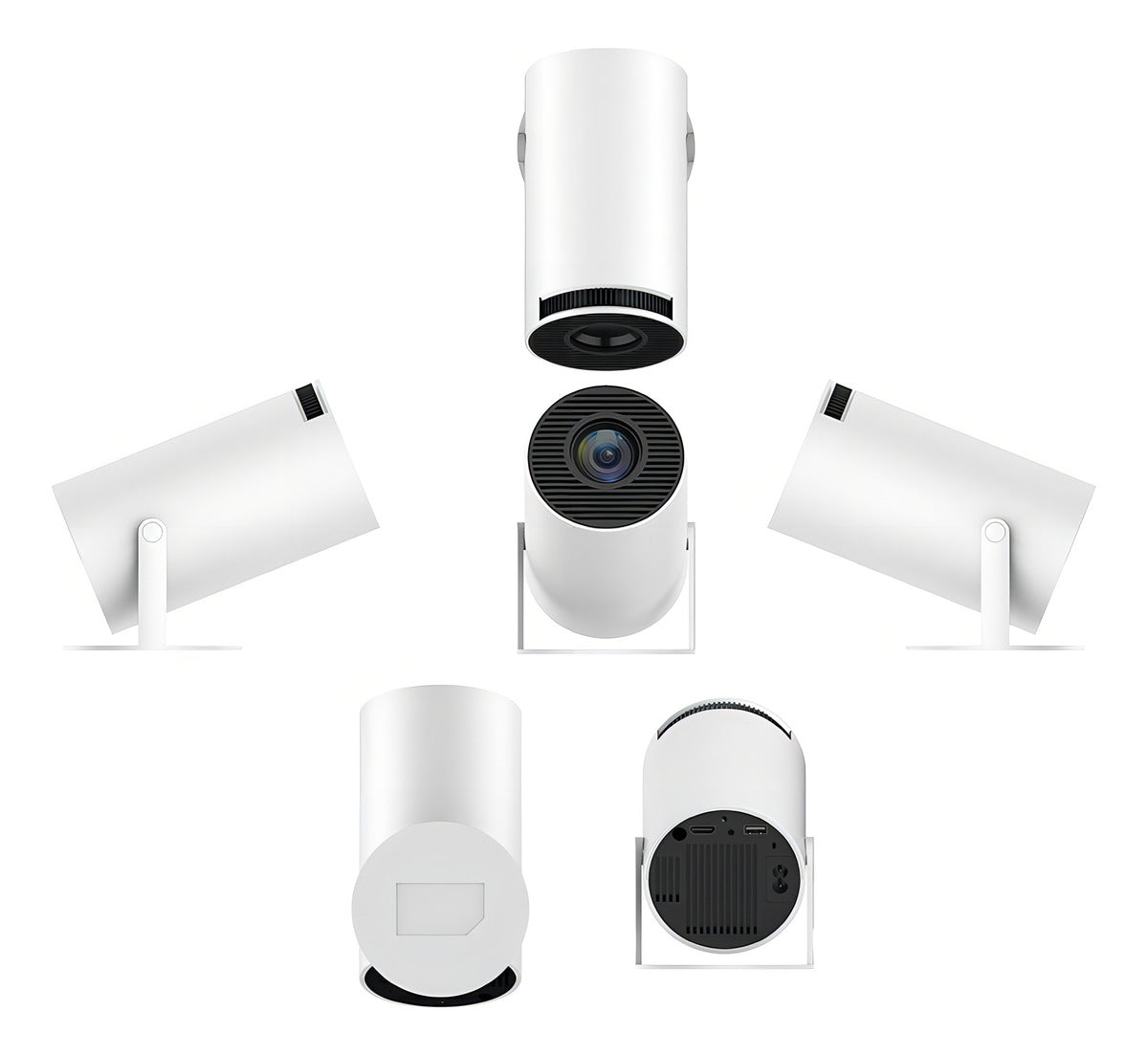 Mini Projetor Portátil 4k Android Full Hd Smart Wifi Cinema Cor Branco