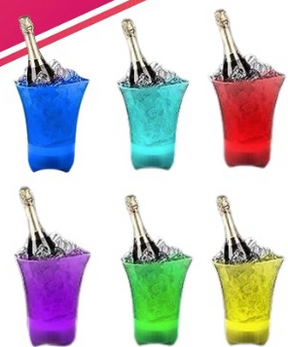 Balde de Gelo Portátil Dobrável com Bluetooth e LED