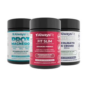 Kit Pro3Magnesio - Picolinato de Cromo - Fit Slim