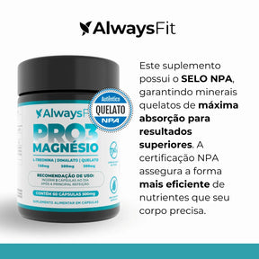Kit Pro3Magnesio - Picolinato de Cromo - Fit Slim