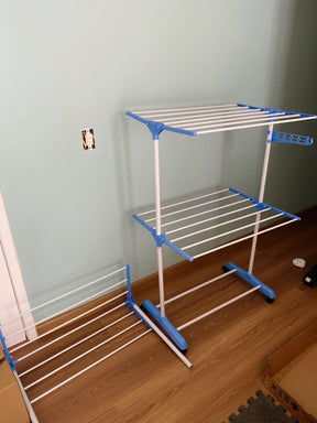 Varal De Chão Roupa Calcinha Grade 3 Andares Dobrável Portátil