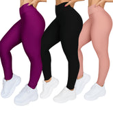Kit 3  Legging Academia Modeladora Zero Transparencia Leg Cintura Alta