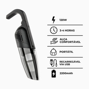 Aspirador de Pó Sem Fio Portátil – Alta Potência e Mobilidade