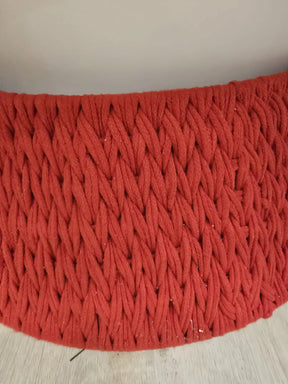 Saia Rígida Trançada Vermelha 67cm para Árvore de Natal