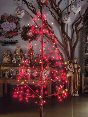 ÁRVORE FIO DE FADA COM 248 LEDS 100CM VERMELHA BIVOLT