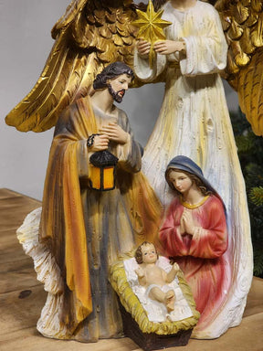 SAGRADA FAMÍLIA COM ANJO 30CM