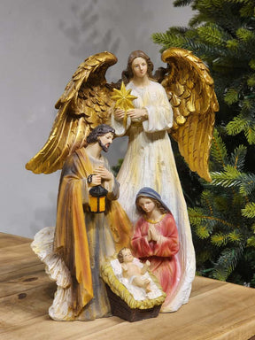 SAGRADA FAMÍLIA COM ANJO 30CM