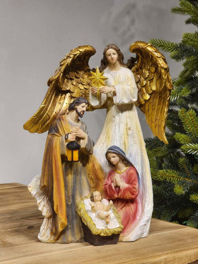 SAGRADA FAMÍLIA COM ANJO 30CM