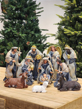 PRESÉPIO DE RESINA LUXO 11 PÇS