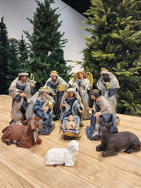 PRESÉPIO DE RESINA LUXO 11 PÇS