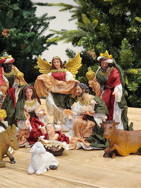 PRESÉPIO DE TECIDO LUXO 11 PÇS