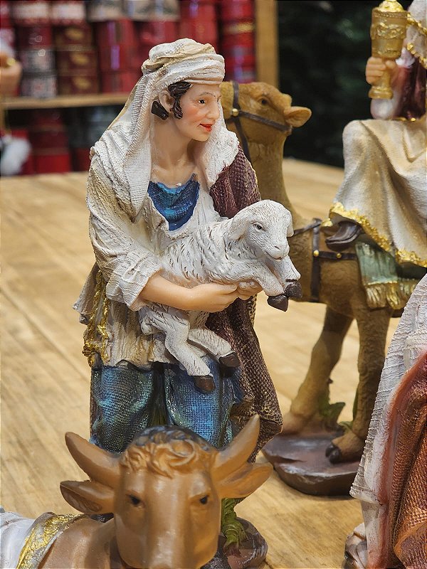 PRESÉPIO DE RESINA LUXO 11 PÇS