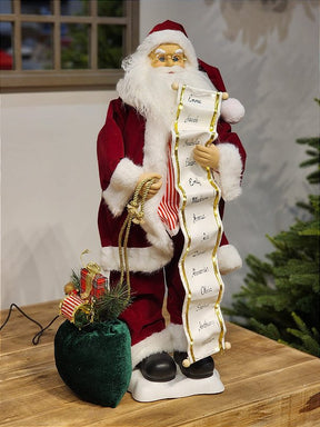 PAPAI NOEL COM LISTA DE NOMES COM MOVIMENTOS SOM E LUZ