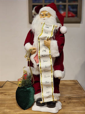 PAPAI NOEL COM LISTA DE NOMES COM MOVIMENTOS SOM E LUZ